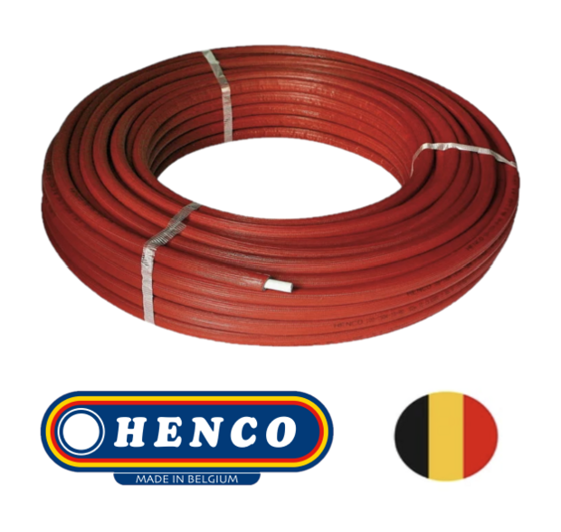 Henco Buis 16/2  RIXc (50 m)  met RODE ISOLATIE mantel 6 mm  50ISO4R16RO