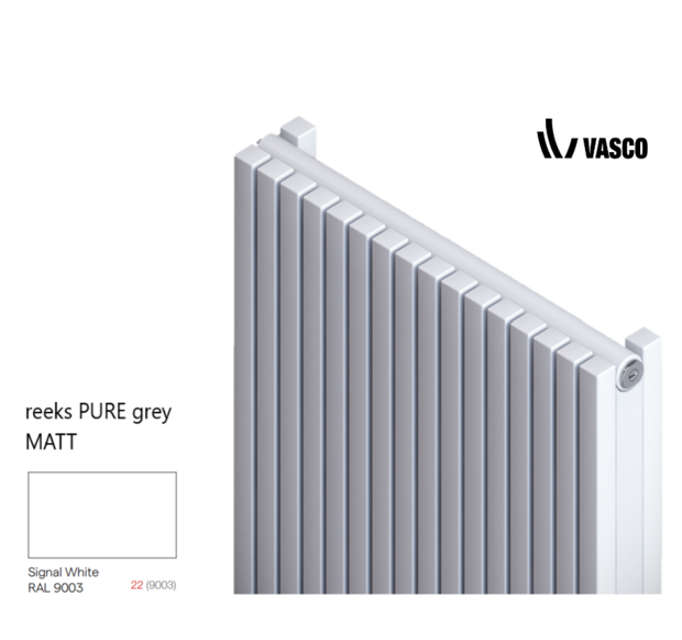 Vasco Verticale design radiator Carre CPVN-PLUS H2200 B595  RAL 9003  SIGNAAL WIT MAT   (2447 Watt) 