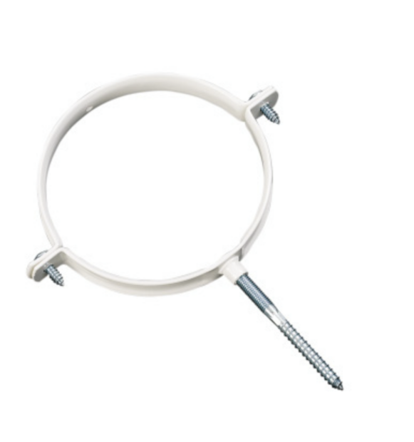 Bevestigingsbeugel WIT  &oslash;125 mm voor concentrische buis 80/125