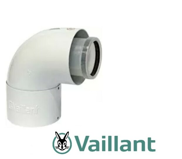 Vaillant Concentrische Bocht 60/100 mm - 87 (PP/Staal) Condensatie - 303910