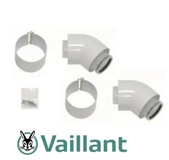 Vaillant Concentrische Bocht 60/100 mm - 45&deg; (PP/Staal) condensatie - 303911