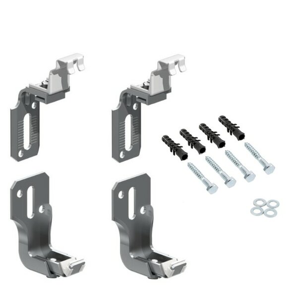 Set Universele ophangconsolen voor paneel radiator met sierrooster