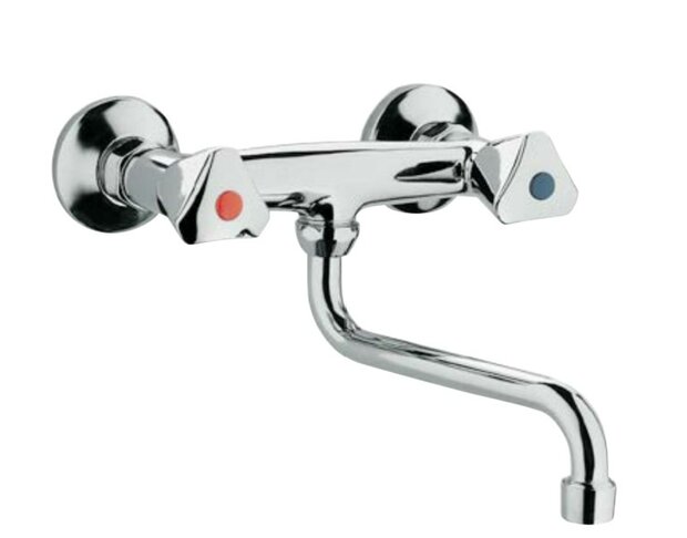 Laguna Muur mengkraan Uitgietbak Crom&eacute; BEK ONDER 16 cm