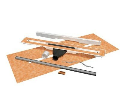 CarroDrain vloergoot Cayman LOW met  Inox Rooster 70 cm