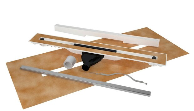 CarroDrain Invisible LOW betegelbare douchegoot  800 mm