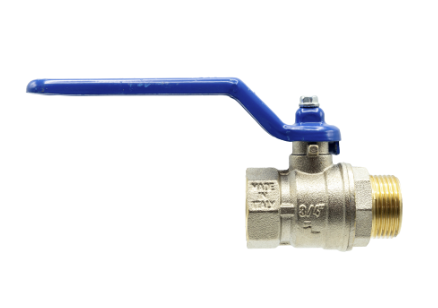 Bolkraan 1/2&quot;MF Met Hendel blauw