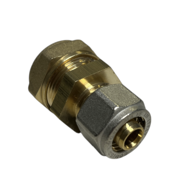 Water Knelkoppeling Recht overgangskoppeling 22 koper  x 16/2 Alupex