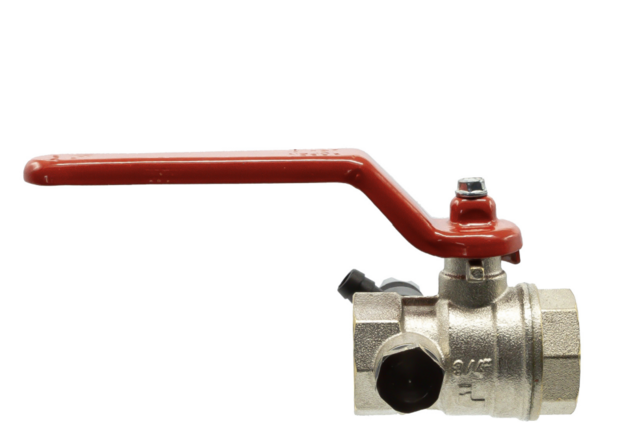 Bolkraan Volle Doorlaat 4/4&quot;FF Met Aftap En Hendel 