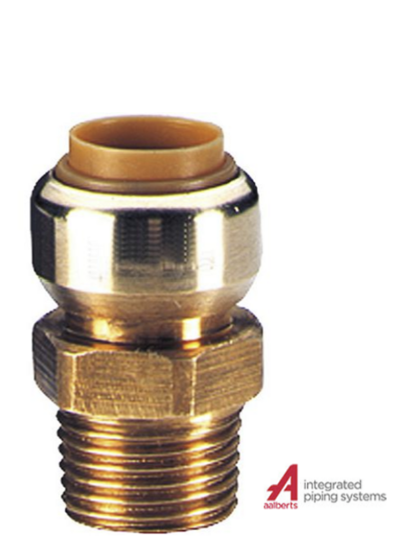 Water PUSH fitting Recht 3/4&quot;M x 22 (mm) Tectite