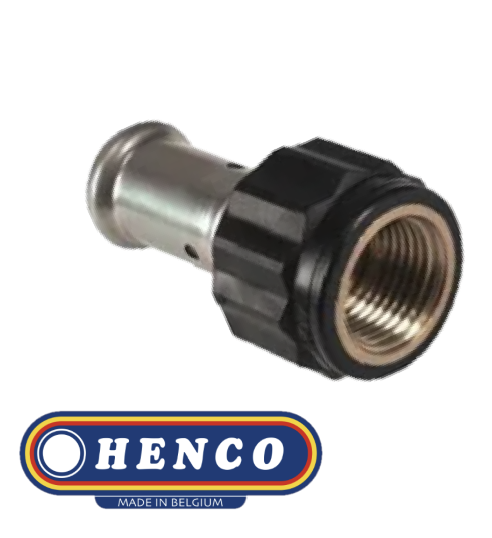 Henco PVDF  PK Perskoppeling puntstuk  32/3 x 1&quot;binnnendraad   18PK3206