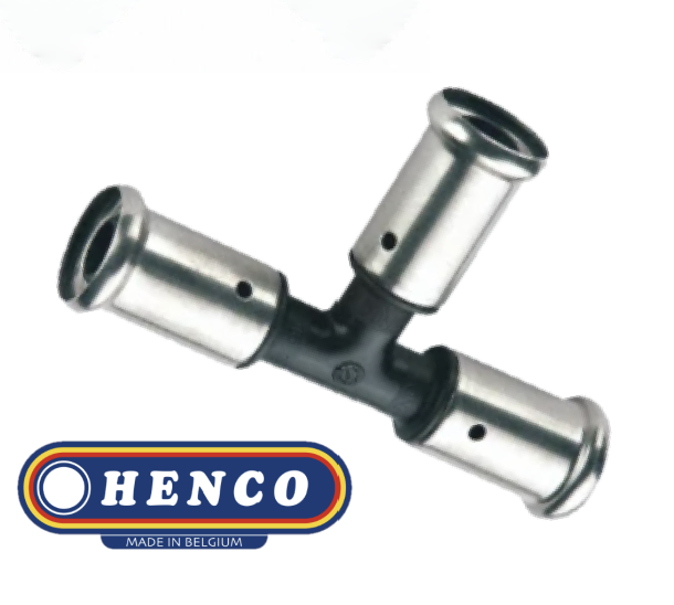 Henco PVDF  PK Perskoppeling T-stuk  26/3 x 26/3 x 26/3    9PK262626