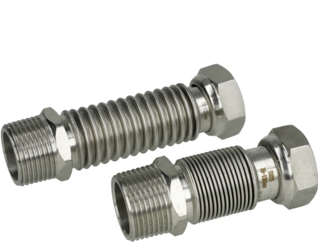 RVS Spiraal buisflexibel 1&quot; Uittrekbaar 75 &gt; 96 mm  