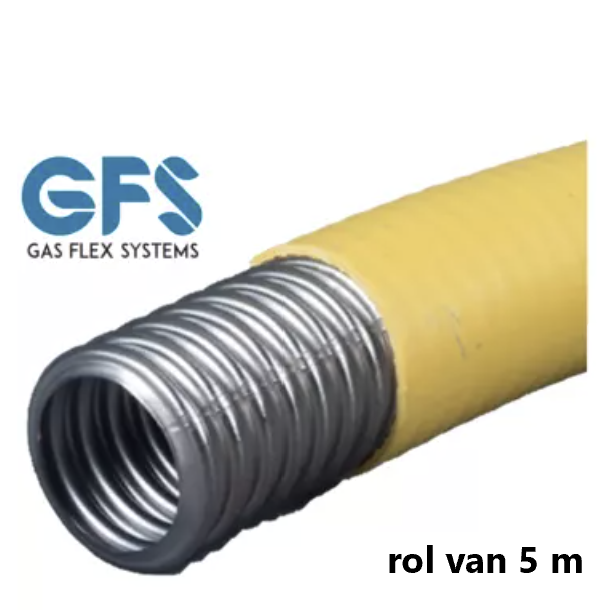 GFS Inox PLT Gasflexibel Voor Aardgas DN25  met lengte 5 m