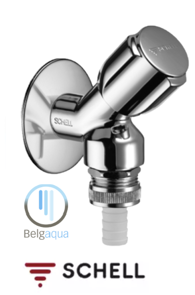 Schell Wasmachinekraan Met Keerklep Kort Model / Belgaqua gekeurd  033920699