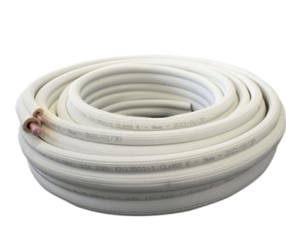 Voorge&iuml;soleerde koper koelleiding Wicu Clim  DUO / TWIN  3/8&quot; - 5/8&quot; - rol 20 m