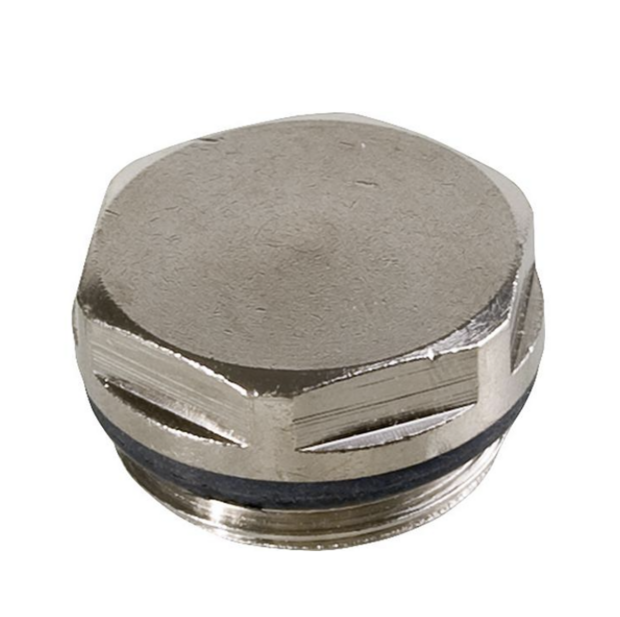 Verchroomde Stop 1/2&quot;M met O-ring