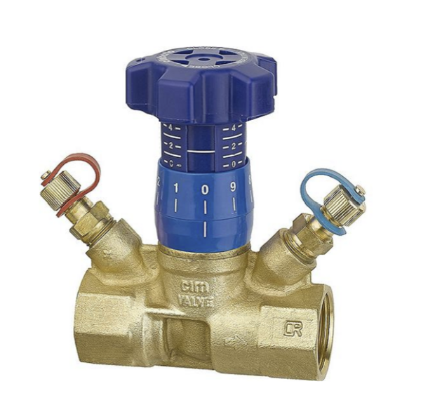 Strangregelventiel  3/4&quot; FF (DN20)  Met meetnippels CIM  787