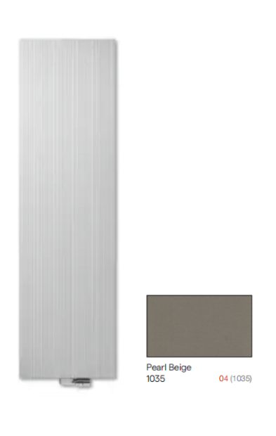 Vasco Bryce V75 Verticale Aluminium Radiator H1600 B525 (1623 Watt) - PEARL BEIGE  1035