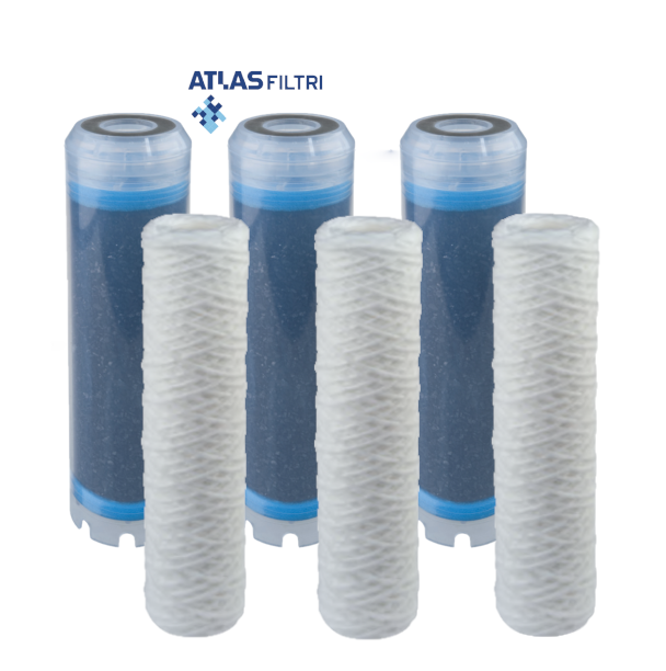 Atlas Rainmaster  PROMO filterpakket (3 x fijnfilter + 3x Koolstof)