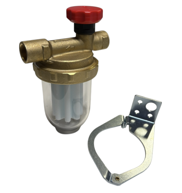Enkele Stookoliefilter V500i Afriso - 3/8" met Afsluitkraan  20309