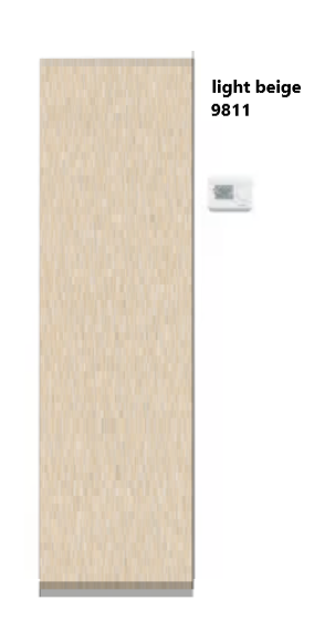 Vasco Electric NIVA-EL Verticale Elektrische Radiator H1820 B520 (1100 Watt) incl RF thermostaat  LIGHT BEIGE 9811