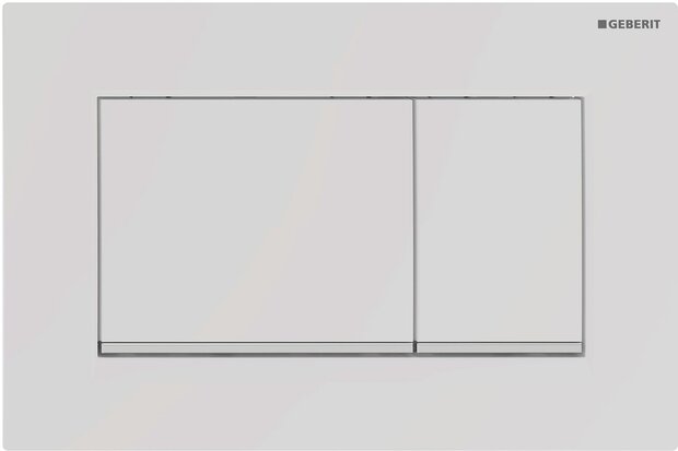 Geberit Sigma 30 Drukplaat 2-Toets Wit / Chrome Lijn  115883KJ1