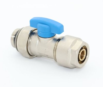 Collector Bolkraan 2-delig 1/2" M - 16/2 Alupex met O-ring - Blauw