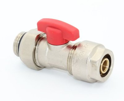 Collector Bolkraan 2-delig 1/2" M - 16/2 Alupex met O-ring - Rood