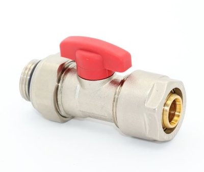 Collector Bolkraan 2-delig 1/2" M - 20/2 Alupex met O-ring - Rood