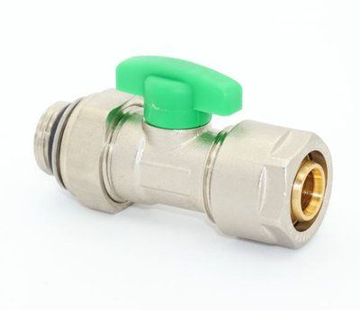 Collector Bolkraan 2-delig 1/2" M - 20/2 Alupex met O-ring - Groen