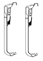 Radson set van 2 wandbeugels voor plintradiator Hoogte 200 mm Type 22
