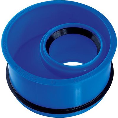 Airfit Verloopstuk Met Rubber MF 108-75 mm (Excentrisch) Voor Dikwandige Buis Blauw