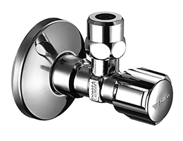 Schell Comfort haakse verlengde hoekstopkraan 1/2 x 10 mm - chroom - met lange moer en rozet