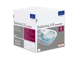 Villeroy & Boch Subway 2.0 hangtoilet PACK DirectFlush (hangtoilet + slimseat zitting met softclose) zonder spoelrand - wit - B370xD560 mm