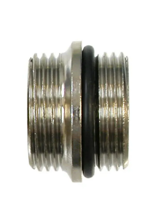 Collector Nippel 1" met O-ring voor hoofdkraan met platte wartel