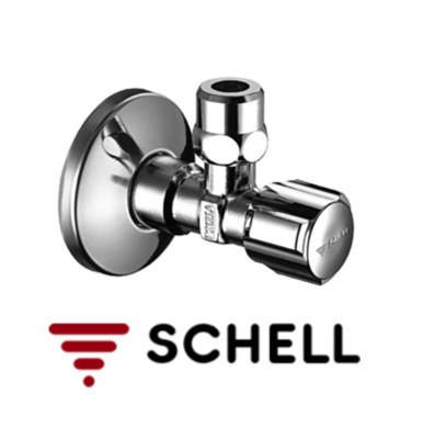 Schell Hoekstopkraan Comfort 1/2" x 10 mm + Rozet / Belgaqua gekeurd  052760699