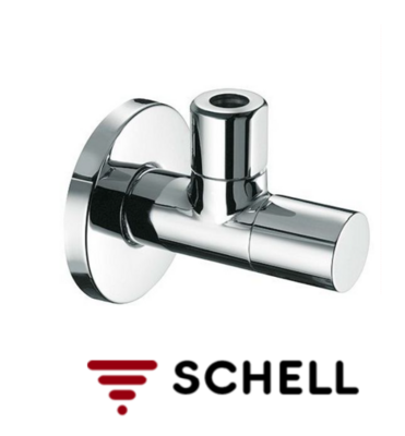 Schell Design Hoekstopkraan Stile + Rozet (Lavabo,WC)