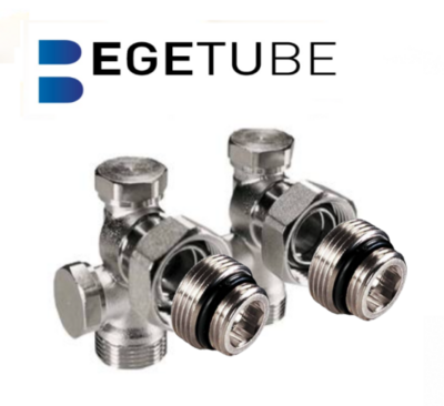 Begetube H-Stuk Met Bypass (1-pijps) Muurraansluiting Haaks 1/2"xM24 - 160053052