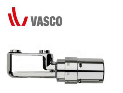 Vasco Design Ventielset Haaks CHROOM met muuraansluiting