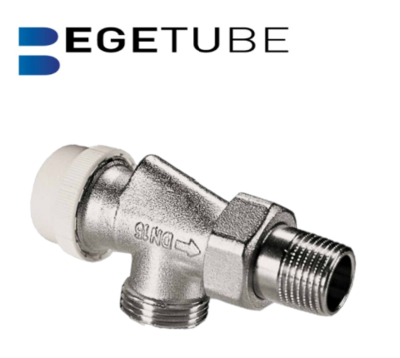 Begetube Haaks Omgekeerde radiator Kraan 1/2"M x M24 - 131040052