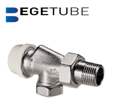 Begetube Haaks Omgekeerde radiator Kraan 1/2"V - 131040026