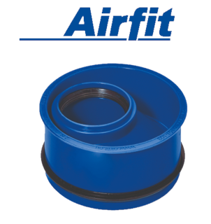 Airfit Verloopstuk Met Rubber MF 108-50 mm (Excentrisch) Voor Dikwandige Buis Blauw