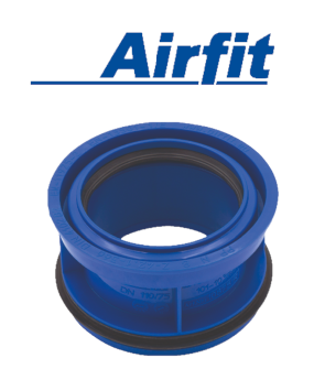 Airfit Verloopstuk Met Rubber MF 108-75 mm (Excentrisch) Voor Dikwandige Buis Blauw