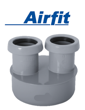 Airfit Verloopstuk met rubber MF 110-40-40 mm