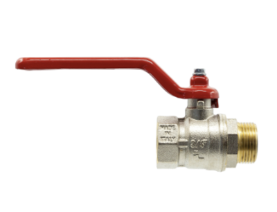 Bolkraan 1/2"MF Met Hendel rood