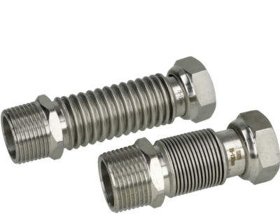 RVS Spiraalbuis flexibel 1" Uittrekbaar 75 > 130 mm