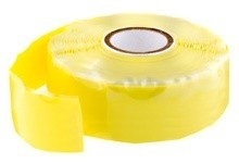 Vulcaniserende gele Isolatie Tape 25 mm (Rol 1 m)  VERPLICHT!