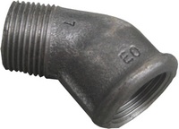 HSE Knie 1/2" MF 45° Gietijzer Zwart - 14121015