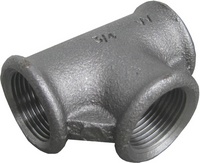 HSE T-stuk 1/2" FFF Gietijzer Zwart - 14130015